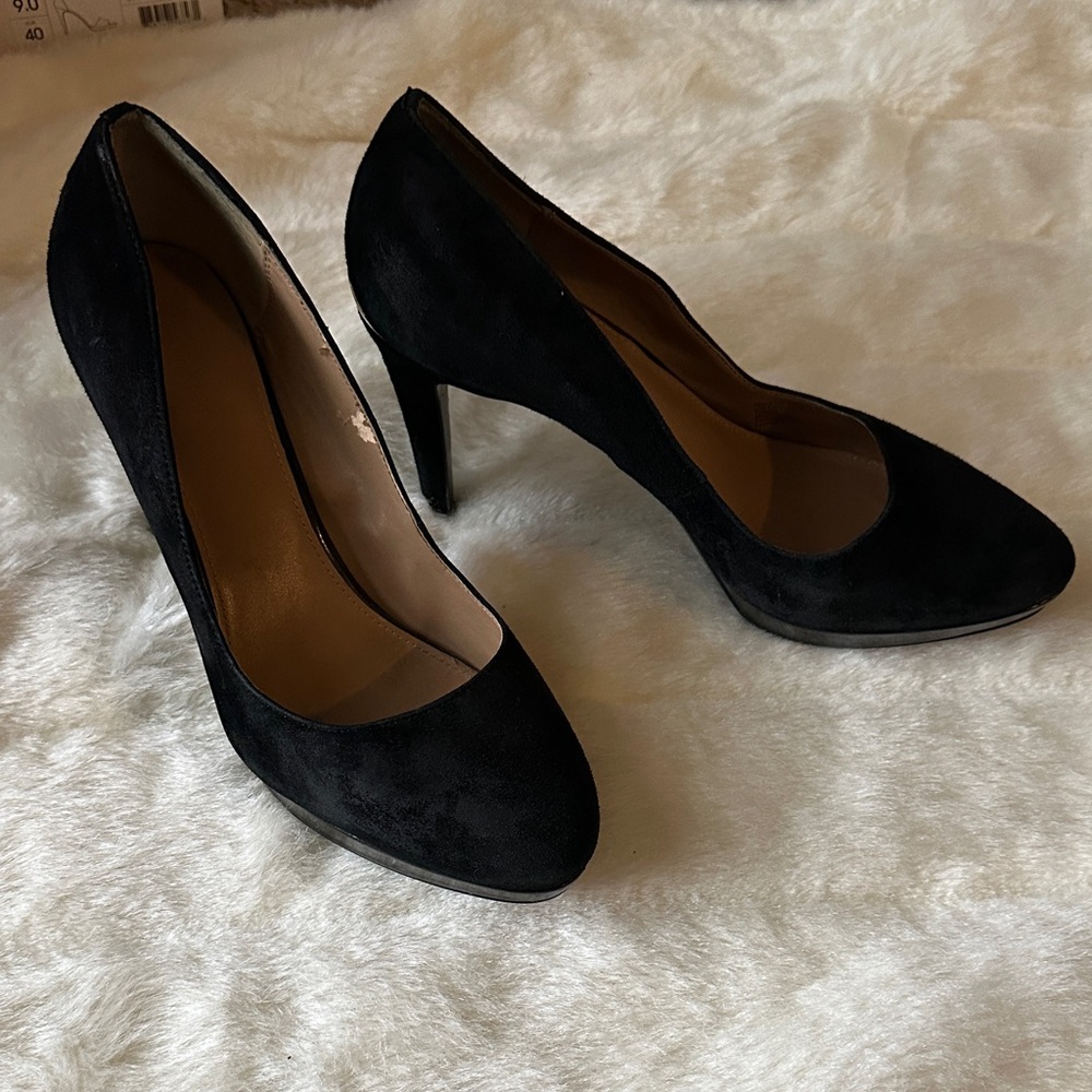 Calvin Klein Black Suede Heels